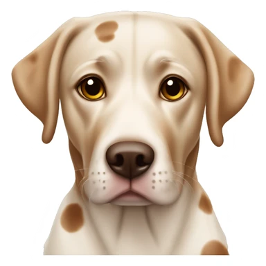 brown and white spotted lab sticker