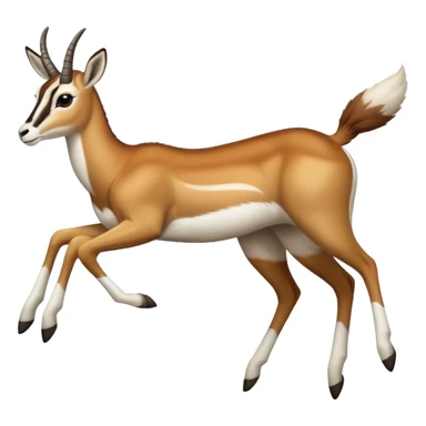 a south african springbok jumping sticker
