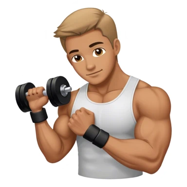 man weighted wrist curl sticker