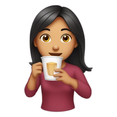 Mumbai girl siping chai sticker