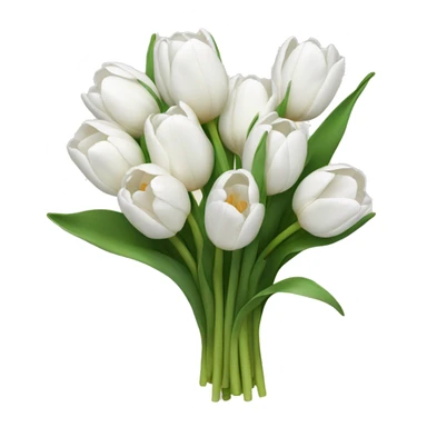 white tulip bouquet  sticker