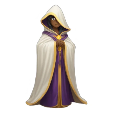 Mystic Oracle with a cloak  sticker