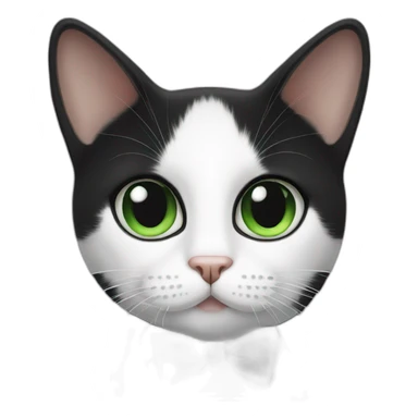 tuxedo cat green eye sticker