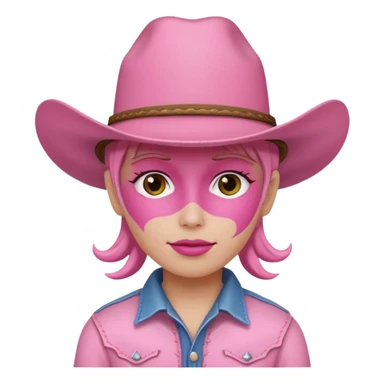pink cowboy sticker