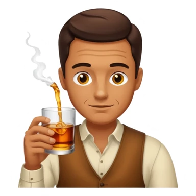 Man and wisky sticker