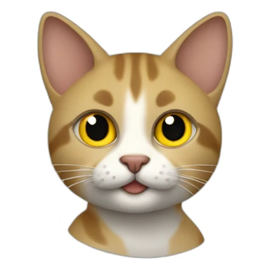 Gato con plátano en la boca sticker