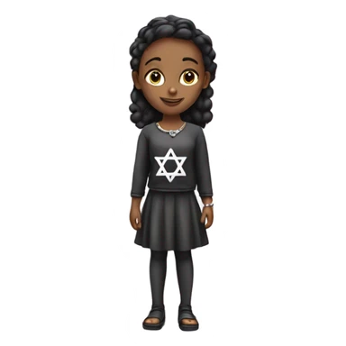 Girl wearing a Star of David necklace  sticker