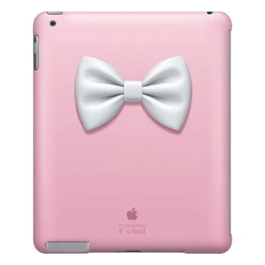 Baby pink iPad with bow on the back sticker