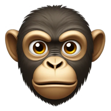 Angry looking monkey sticker