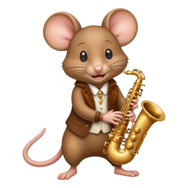 mouse playing sax sticker