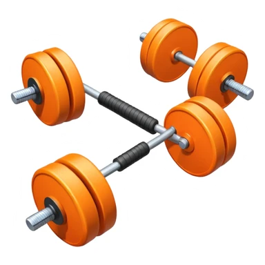 orange barbell sticker