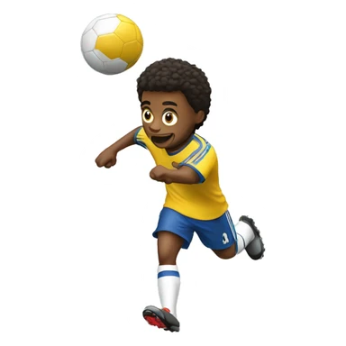 criança jogando bola sticker