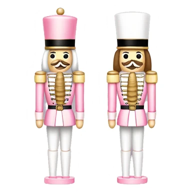 Light Pink and white themed nutcrackers  sticker