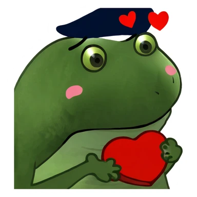 Side eye with kiss sticker