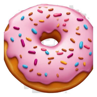 tempting traditional doughnut close-up sticker