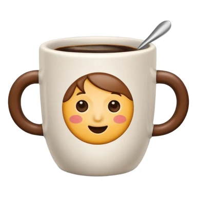 A coffee emoji very small sticker