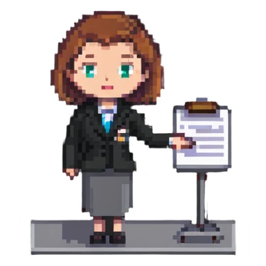 teacher giving a lecture sticker