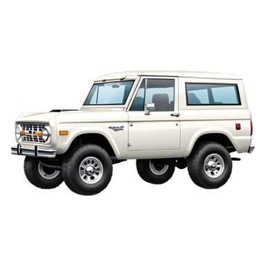 4 door white ford Bronco sticker