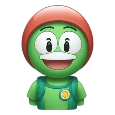 green doraemon sticker