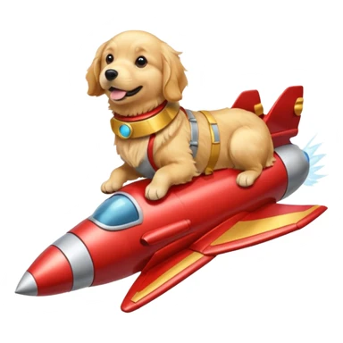 Dog on a rocketship  sticker