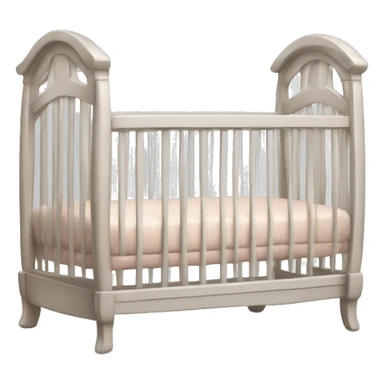 cute realistic Baby crib sticker