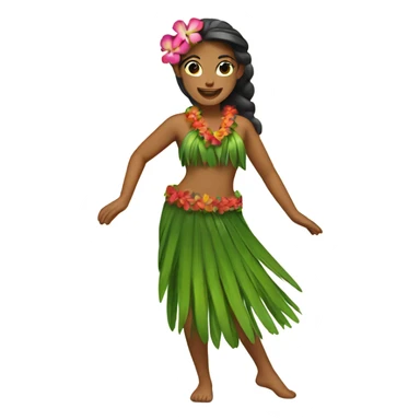 Hawaiian hula dancer  sticker