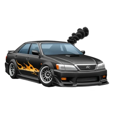 тойота Марк 2 JZX100 в дрифте sticker
