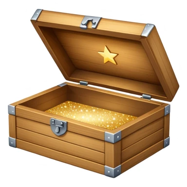 open box with sparkles above sticker