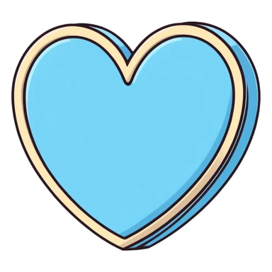 pastel blue heart sticker