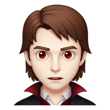 a vampire whit brown hair sticker