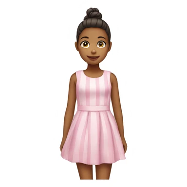 girl in a dress with road markings sticker