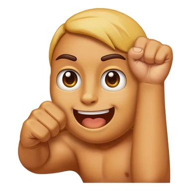 Emoji holding up a tiny fist sticker