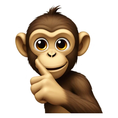 Monkey with bad finger sticker
