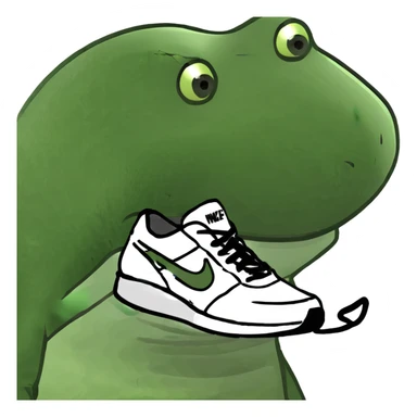 A Shark whit nikes sticker
