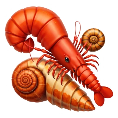 🦞🐚 que salga una claw como del emoji de lobster del emoji de shell de caracol. sticker