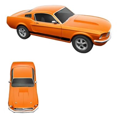 Ford-Mustang-mache-Orange 29 sticker