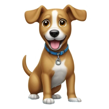 dog enjoying rainy day sticker