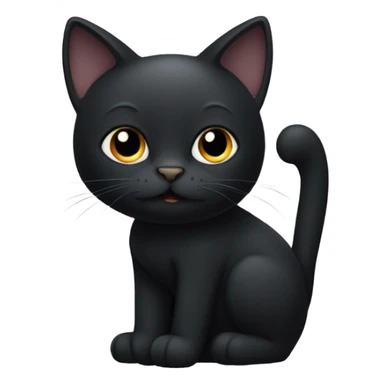 a black cat sitting in heel sticker