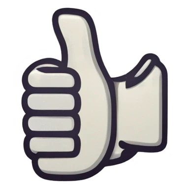 thumbs up emoji and write inside in center "Despachante Biazon" sticker