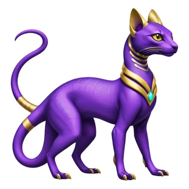 Futuristic Ethereal Beautiful Salandit-Bastet-Fakémon-hybrid-creature (full body)  sticker