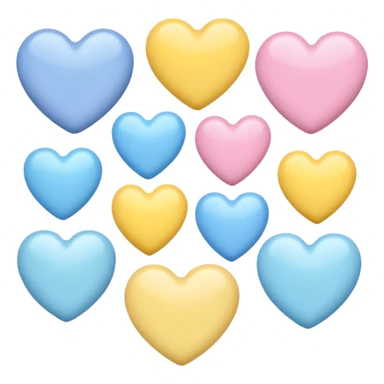 Pastel hearts sticker