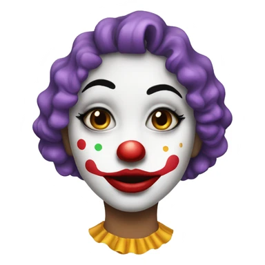 Clown girl with lips sticker