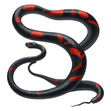  Black snake with red belly detailed sticker