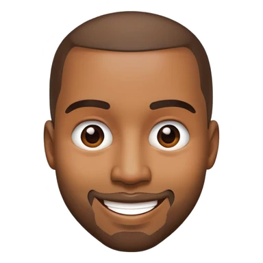 face inspired by Kanye West, smiling sticker