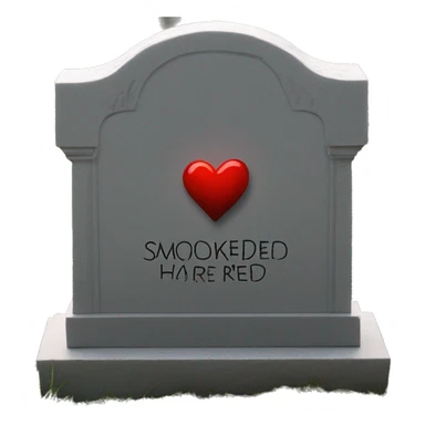 gravestone that says here lies SmokeDevil red sticker