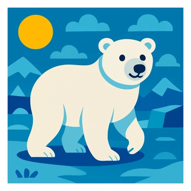 Polar bear sticker