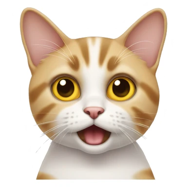 Shocked with raised eyebrows cat emoji  sticker