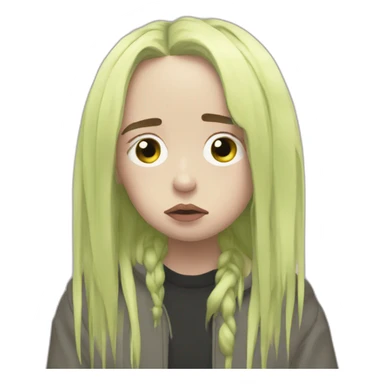 billie eilish sad sticker