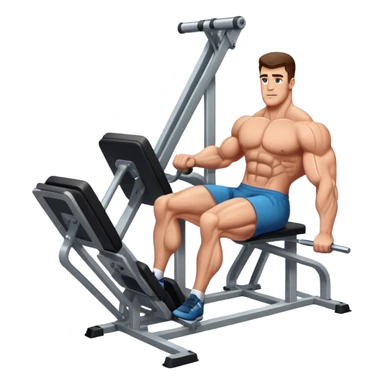 guy how to use a leg press machine sticker