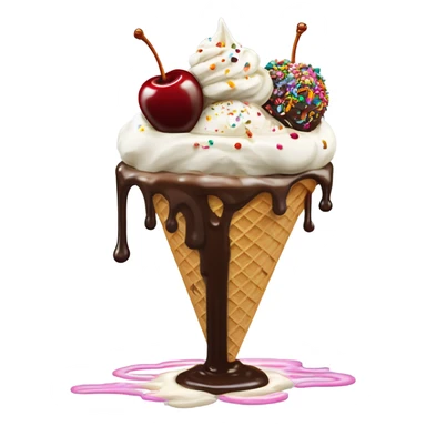 Fat ice cream Sunday  sticker